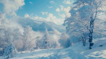 schön Winter Natur Landschaft tolle Berg foto