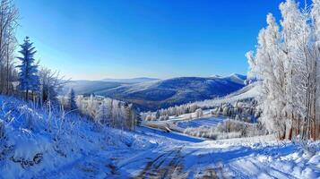 schön Winter Natur Landschaft tolle Berg foto