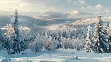 schön Winter Natur Landschaft tolle Berg foto