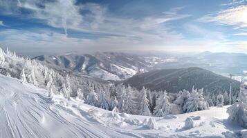 schön Winter Natur Landschaft tolle Berg foto