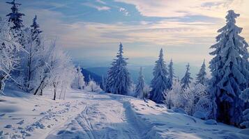 schön Winter Natur Landschaft tolle Berg foto