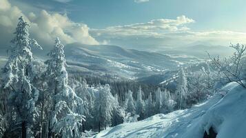 schön Winter Natur Landschaft tolle Berg foto