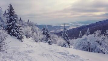 schön Winter Natur Landschaft tolle Berg foto