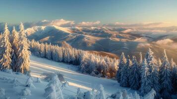 schön Winter Natur Landschaft tolle Berg foto