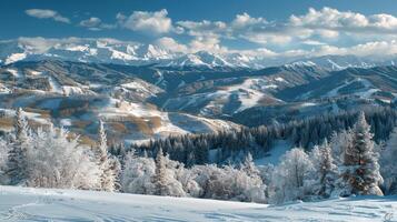 schön Winter Natur Landschaft tolle Berg foto