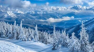 schön Winter Natur Landschaft tolle Berg foto