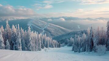 schön Winter Natur Landschaft tolle Berg foto