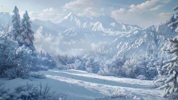 schön Winter Natur Landschaft tolle Berg foto