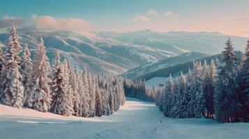 schön Winter Natur Landschaft tolle Berg foto