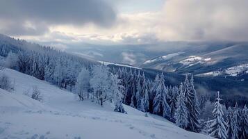 schön Winter Natur Landschaft tolle Berg foto