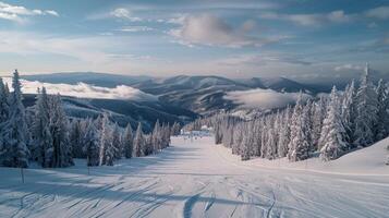 schön Winter Natur Landschaft tolle Berg foto