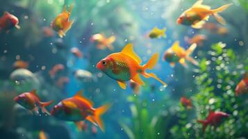 Schönheit und multi farbig Fische schwimmen foto
