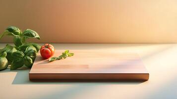 Schneiden Tafel und Tomaten. rustikal hölzern Tablett. Küche Gerät. foto