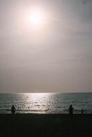 Abend Zeit auf das Meer Strand foto