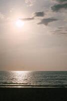 Abend Zeit auf das Meer Strand foto