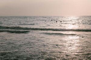 Abend Zeit auf das Meer Strand foto