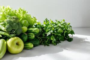 frisch gesund Vegetarier Essen einstellen foto