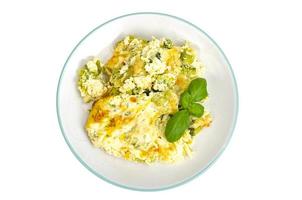 Omelett mit Brokkoli, gesundes Essen. Studiofoto foto