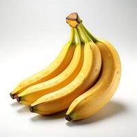Haufen Bananen, isoliert auf weiss foto