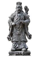 schwarz Statue von ein japanisch Gott foto