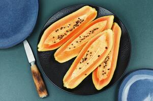 frisch reif Papaya Früchte foto