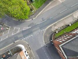 hoch Winkel Aussicht von historisch Derby Stadt Center, England vereinigt Königreich. April 26., 2024 foto