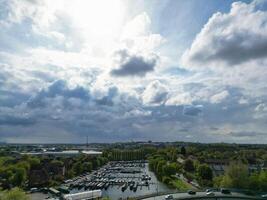 Antenne Aussicht von Nottingham Stadt Center in der Nähe von Fluss Trent, England vereinigt Königreich. April 26., 2024 foto