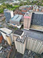 Antenne Aussicht von zentral Nottingham Stadt von England Vereinigtes Königreich. April 26., 2024 foto