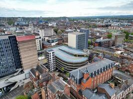 Antenne Aussicht von zentral Nottingham Stadt von England Vereinigtes Königreich. April 26., 2024 foto