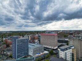 Antenne Aussicht von zentral Nottingham Stadt von England Vereinigtes Königreich. April 26., 2024 foto