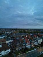 Antenne Aussicht von Walmer Strand und Meer Aussicht während Sonnenaufgang, Kent, England vereinigt Königreich. April 21., 2024 foto