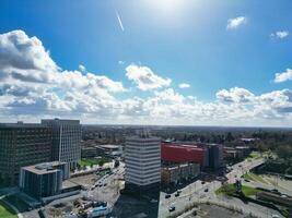 Antenne Aussicht von Gebäude beim Stadt Center und Innenstadt von Coventry Stadt von England vereinigt Königreich. März 30., 2024 foto