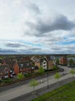 hoch Winkel Aussicht von zentral peterborough Stadt von England vereinigt Königreich. April 11., 2024 foto