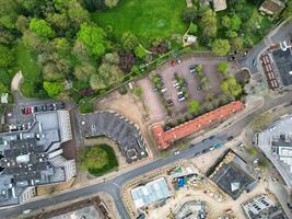 hoch Winkel Aussicht von zentral peterborough Stadt von England vereinigt Königreich. April 11., 2024 foto