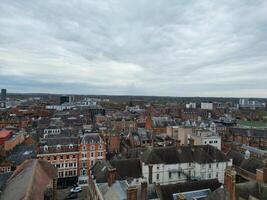 Antenne Aussicht von Gebäude beim zentral Leicester Stadt von England vereinigt Königreich. April 4., 2024 foto