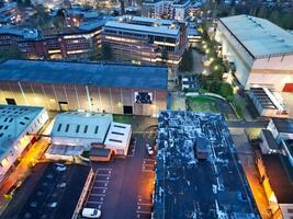 Antenne Nacht Aussicht von beleuchtet holzhaus zentral London Stadt von England vereinigt Königreich, April 4., 2024 foto