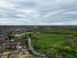 Antenne Aussicht von Gebäude beim zentral Leicester Stadt von England vereinigt Königreich. April 4., 2024 foto