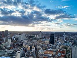 Stadt Center Gebäude von Birmingham zentral Stadt von England vereinigt Königreich während Sonnenuntergang. März 30., 2024 foto