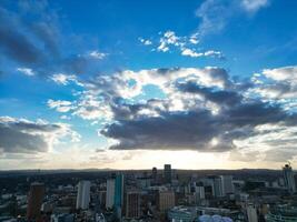 Stadt Center Gebäude von Birmingham zentral Stadt von England vereinigt Königreich während Sonnenuntergang. März 30., 2024 foto