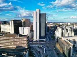 Stadt Center Gebäude von Birmingham zentral Stadt von England vereinigt Königreich während Sonnenuntergang. März 30., 2024 foto