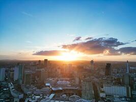 Stadt Center Gebäude von Birmingham zentral Stadt von England vereinigt Königreich während Sonnenuntergang. März 30., 2024 foto