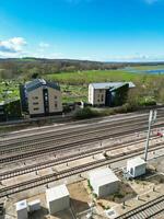 hoch Winkel Aussicht von zentral Eisenbahn Bahnhof von Oxford Stadt, England Vereinigtes Königreich. März 23., 2024 foto