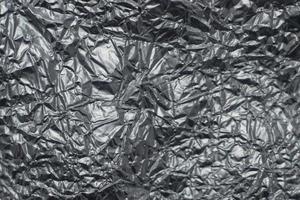 Folie silber zerknittertes Metall Aluminium Textur foto