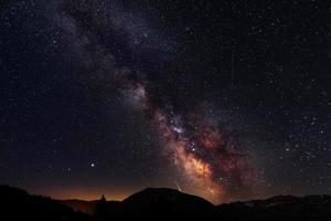 Milchstraße in den Schweizer Alpen foto