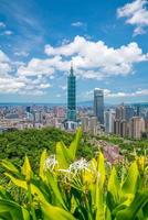 Skyline der Innenstadt von Taipeh in Taiwan foto