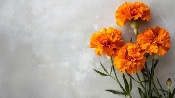 beschwingt Orange Ringelblume Blumen blühen mit botanisch Schönheit und natürlich Eleganz foto