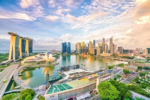 Singapur Innenstadt Skyline Bay Bereich