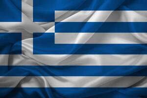 Griechenlands National Flagge winken elegant foto