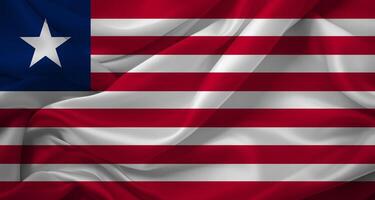 beschwingt Liberianer Flagge foto