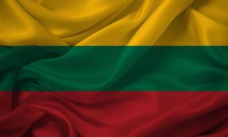 flattern Flagge von Litauen foto